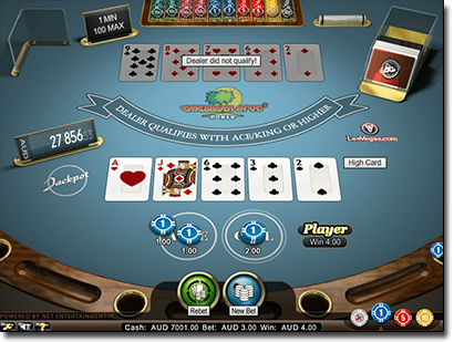Carribean Stud poker real money online card game