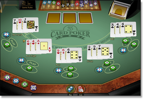 Play 3 card poker online, free no download