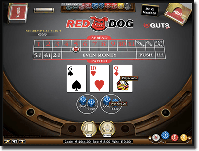 Play Red Dog at online casinos