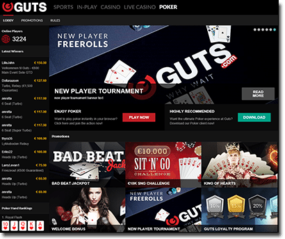 Guts.com new poker site