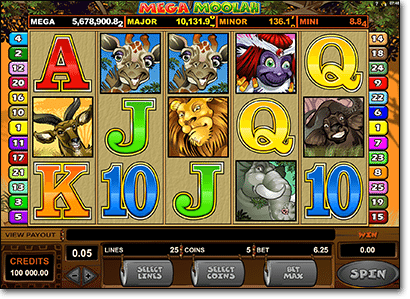 Mega Moolah progressive jackpot online pokies game