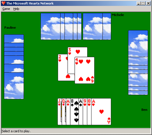 free hearts card games windows xp