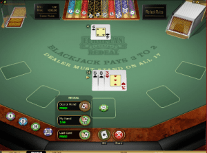 Microgaming Blackjack Redeal online